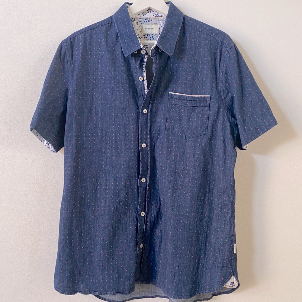 7 DIAMONDS - Audio Tree Printed Chambray Shirt